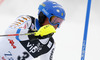 Mattias Hargin of Sweden skiing in the first run of the men slalom race of Audi FIS Alpine skiing World cup on Sljeme above Zagreb, Croatia. Men Snow Queen Trophy slalom race of Audi FIS Alpine skiing World cup season 2014-2015, was held on Tuesday, 6th of January 2015 on Sljeme above Zagreb, Croatia.
