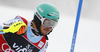 Felix Neureuther of Germany skiing in the first run of the men slalom race of Audi FIS Alpine skiing World cup on Sljeme above Zagreb, Croatia. Men Snow Queen Trophy slalom race of Audi FIS Alpine skiing World cup season 2014-2015, was held on Tuesday, 6th of January 2015 on Sljeme above Zagreb, Croatia.
