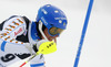 Andre Myhrer of Sweden skiing in the first run of the men slalom race of Audi FIS Alpine skiing World cup on Sljeme above Zagreb, Croatia. Men Snow Queen Trophy slalom race of Audi FIS Alpine skiing World cup season 2014-2015, was held on Tuesday, 6th of January 2015 on Sljeme above Zagreb, Croatia.

