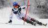 Jens Byggmark of Sweden skiing in the first run of the men slalom race of Audi FIS Alpine skiing World cup on Sljeme above Zagreb, Croatia. Men Snow Queen Trophy slalom race of Audi FIS Alpine skiing World cup season 2014-2015, was held on Tuesday, 6th of January 2015 on Sljeme above Zagreb, Croatia.
