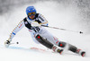 Axel Baeck of Sweden skiing in the first run of the men slalom race of Audi FIS Alpine skiing World cup on Sljeme above Zagreb, Croatia. Men Snow Queen Trophy slalom race of Audi FIS Alpine skiing World cup season 2014-2015, was held on Tuesday, 6th of January 2015 on Sljeme above Zagreb, Croatia.
