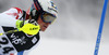 Daniel Yule of Switzerland skiing in the first run of the men slalom race of Audi FIS Alpine skiing World cup on Sljeme above Zagreb, Croatia. Men Snow Queen Trophy slalom race of Audi FIS Alpine skiing World cup season 2014-2015, was held on Tuesday, 6th of January 2015 on Sljeme above Zagreb, Croatia.
