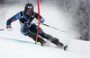David Chodounsky of USA skiing in the first run of the men slalom race of Audi FIS Alpine skiing World cup on Sljeme above Zagreb, Croatia. Men Snow Queen Trophy slalom race of Audi FIS Alpine skiing World cup season 2014-2015, was held on Tuesday, 6th of January 2015 on Sljeme above Zagreb, Croatia.
