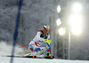 Ramon Zenhaeusern of Switzerland skiing in the first run of the men slalom race of Audi FIS Alpine skiing World cup on Sljeme above Zagreb, Croatia. Men Snow Queen Trophy slalom race of Audi FIS Alpine skiing World cup season 2014-2015, was held on Tuesday, 6th of January 2015 on Sljeme above Zagreb, Croatia.
