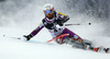 Leif Kristian Haugen of Norway skiing in the first run of the men slalom race of Audi FIS Alpine skiing World cup on Sljeme above Zagreb, Croatia. Men Snow Queen Trophy slalom race of Audi FIS Alpine skiing World cup season 2014-2015, was held on Tuesday, 6th of January 2015 on Sljeme above Zagreb, Croatia.
