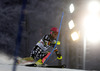 Joonas Rasanen of Finland skiing in the first run of the men slalom race of Audi FIS Alpine skiing World cup on Sljeme above Zagreb, Croatia. Men Snow Queen Trophy slalom race of Audi FIS Alpine skiing World cup season 2014-2015, was held on Tuesday, 6th of January 2015 on Sljeme above Zagreb, Croatia.
