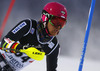 Joonas Rasanen of Finland skiing in the first run of the men slalom race of Audi FIS Alpine skiing World cup on Sljeme above Zagreb, Croatia. Men Snow Queen Trophy slalom race of Audi FIS Alpine skiing World cup season 2014-2015, was held on Tuesday, 6th of January 2015 on Sljeme above Zagreb, Croatia.
