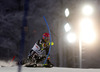 Jens Henttinen of Finland skiing in the first run of the men slalom race of Audi FIS Alpine skiing World cup on Sljeme above Zagreb, Croatia. Men Snow Queen Trophy slalom race of Audi FIS Alpine skiing World cup season 2014-2015, was held on Tuesday, 6th of January 2015 on Sljeme above Zagreb, Croatia.
