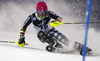 Jens Henttinen of Finland skiing in the first run of the men slalom race of Audi FIS Alpine skiing World cup on Sljeme above Zagreb, Croatia. Men Snow Queen Trophy slalom race of Audi FIS Alpine skiing World cup season 2014-2015, was held on Tuesday, 6th of January 2015 on Sljeme above Zagreb, Croatia.
