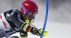 Jens Henttinen of Finland skiing in the first run of the men slalom race of Audi FIS Alpine skiing World cup on Sljeme above Zagreb, Croatia. Men Snow Queen Trophy slalom race of Audi FIS Alpine skiing World cup season 2014-2015, was held on Tuesday, 6th of January 2015 on Sljeme above Zagreb, Croatia.
