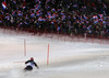 Ivica Kostelic of Croatia skiing in the second run of the men slalom race of Audi FIS Alpine skiing World cup on Sljeme above Zagreb, Croatia. Men Snow Queen Trophy slalom race of Audi FIS Alpine skiing World cup season 2014-2015, was held on Tuesday, 6th of January 2015 on Sljeme above Zagreb, Croatia.
