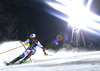 Daniel Yule of Switzerland skiing in the second run of the men slalom race of Audi FIS Alpine skiing World cup on Sljeme above Zagreb, Croatia. Men Snow Queen Trophy slalom race of Audi FIS Alpine skiing World cup season 2014-2015, was held on Tuesday, 6th of January 2015 on Sljeme above Zagreb, Croatia.
