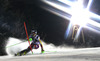 Third placed Sebastian-Foss Solevaag of Norway skiing in the second run of the men slalom race of Audi FIS Alpine skiing World cup on Sljeme above Zagreb, Croatia. Men Snow Queen Trophy slalom race of Audi FIS Alpine skiing World cup season 2014-2015, was held on Tuesday, 6th of January 2015 on Sljeme above Zagreb, Croatia.
