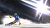 Second placed Felix Neureuther of Germany skiing in the second run of the men slalom race of Audi FIS Alpine skiing World cup on Sljeme above Zagreb, Croatia. Men Snow Queen Trophy slalom race of Audi FIS Alpine skiing World cup season 2014-2015, was held on Tuesday, 6th of January 2015 on Sljeme above Zagreb, Croatia.

