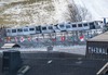 Wind destroyed finish area of the Women Audi FIS Alpine skiing World cup downhill race in Bad Kleinkirchheim, which was canceled due to strong wind gusts. Women Audi FIS Alpine skiing World cup downhill race should be held on the Franz Klammer Course in Bad Kleinkirchheim, Austria on 2015/01/10.
