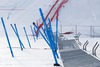 Wind destroyed finish area of the Women Audi FIS Alpine skiing World cup downhill race in Bad Kleinkirchheim, which was canceled due to strong wind gusts. Women Audi FIS Alpine skiing World cup downhill race should be held on the Franz Klammer Course in Bad Kleinkirchheim, Austria on 2015/01/10.
