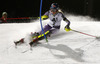 Mikaela Shiffrin of USA skiing in the first run of the women night slalom race of Audi FIS Alpine skiing World cup Flachau, Austria. Women night slalom race of Audi FIS Alpine skiing World cup season 2014-2015, was held on Tuesday, 13th of January 2015 in Flachau, Austria
