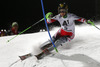 Kathrin Zettel of Austria skiing in the first run of the women night slalom race of Audi FIS Alpine skiing World cup Flachau, Austria. Women night slalom race of Audi FIS Alpine skiing World cup season 2014-2015, was held on Tuesday, 13th of January 2015 in Flachau, Austria
