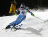 Tina Maze of Slovenia skiing in the first run of the women night slalom race of Audi FIS Alpine skiing World cup Flachau, Austria. Women night slalom race of Audi FIS Alpine skiing World cup season 2014-2015, was held on Tuesday, 13th of January 2015 in Flachau, Austria
