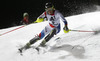 Wendy Holdener of Switzerland skiing in the first run of the women night slalom race of Audi FIS Alpine skiing World cup Flachau, Austria. Women night slalom race of Audi FIS Alpine skiing World cup season 2014-2015, was held on Tuesday, 13th of January 2015 in Flachau, Austria
