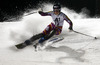 Nina Loeseth of Norway skiing in the first run of the women night slalom race of Audi FIS Alpine skiing World cup Flachau, Austria. Women night slalom race of Audi FIS Alpine skiing World cup season 2014-2015, was held on Tuesday, 13th of January 2015 in Flachau, Austria
