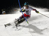 Carmen Thalmann of Austria skiing in the first run of the women night slalom race of Audi FIS Alpine skiing World cup Flachau, Austria. Women night slalom race of Audi FIS Alpine skiing World cup season 2014-2015, was held on Tuesday, 13th of January 2015 in Flachau, Austria
