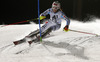 Christina Geiger of Germany skiing in the first run of the women night slalom race of Audi FIS Alpine skiing World cup Flachau, Austria. Women night slalom race of Audi FIS Alpine skiing World cup season 2014-2015, was held on Tuesday, 13th of January 2015 in Flachau, Austria
