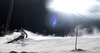 Nina Loeseth of Norway skiing in the first run of the women night slalom race of Audi FIS Alpine skiing World cup Flachau, Austria. Women night slalom race of Audi FIS Alpine skiing World cup season 2014-2015, was held on Tuesday, 13th of January 2015 in Flachau, Austria
