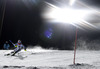 Marlene Schmotz of Germany skiing in the first run of the women night slalom race of Audi FIS Alpine skiing World cup Flachau, Austria. Women night slalom race of Audi FIS Alpine skiing World cup season 2014-2015, was held on Tuesday, 13th of January 2015 in Flachau, Austria

