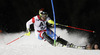 Wendy Holdener of Switzerland skiing in the first run of the women night slalom race of Audi FIS Alpine skiing World cup Flachau, Austria. Women night slalom race of Audi FIS Alpine skiing World cup season 2014-2015, was held on Tuesday, 13th of January 2015 in Flachau, Austria
