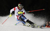 Wendy Holdener of Switzerland skiing in the first run of the women night slalom race of Audi FIS Alpine skiing World cup Flachau, Austria. Women night slalom race of Audi FIS Alpine skiing World cup season 2014-2015, was held on Tuesday, 13th of January 2015 in Flachau, Austria
