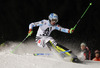 Barbara Wirth of Germany skiing in the first run of the women night slalom race of Audi FIS Alpine skiing World cup Flachau, Austria. Women night slalom race of Audi FIS Alpine skiing World cup season 2014-2015, was held on Tuesday, 13th of January 2015 in Flachau, Austria
