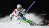 Denise Feierabend of Switzerland skiing in the first run of the women night slalom race of Audi FIS Alpine skiing World cup Flachau, Austria. Women night slalom race of Audi FIS Alpine skiing World cup season 2014-2015, was held on Tuesday, 13th of January 2015 in Flachau, Austria
