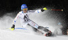 Charlotta Saefvenberg of Sweden skiing in the first run of the women night slalom race of Audi FIS Alpine skiing World cup Flachau, Austria. Women night slalom race of Audi FIS Alpine skiing World cup season 2014-2015, was held on Tuesday, 13th of January 2015 in Flachau, Austria
