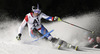 Nadja Vogel of Switzerland skiing in the first run of the women night slalom race of Audi FIS Alpine skiing World cup Flachau, Austria. Women night slalom race of Audi FIS Alpine skiing World cup season 2014-2015, was held on Tuesday, 13th of January 2015 in Flachau, Austria
