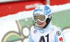 Barbara Wirth of Germany reacts in finish of the second run of the women night slalom race of Audi FIS Alpine skiing World cup Flachau, Austria. Women night slalom race of Audi FIS Alpine skiing World cup season 2014-2015, was held on Tuesday, 13th of January 2015 in Flachau, Austria
