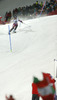 Sixth placed Nina Loeseth of Norway skiing in the second run of the women night slalom race of Audi FIS Alpine skiing World cup Flachau, Austria. Women night slalom race of Audi FIS Alpine skiing World cup season 2014-2015, was held on Tuesday, 13th of January 2015 in Flachau, Austria
