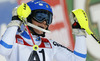 Winner Frida Hansdotter of Sweden reacts in finish of the second run of the women night slalom race of Audi FIS Alpine skiing World cup Flachau, Austria. Women night slalom race of Audi FIS Alpine skiing World cup season 2014-2015, was held on Tuesday, 13th of January 2015 in Flachau, Austria
