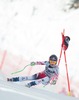 Andrea Fischbacher of Austria in action during the ladies Downhill of the Cortina FIS Ski Alpine World Cup at the Olympia delle Tofane course in Cortina d Ampezzo, Italy on 2015/01/18.
