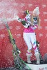 1st placed Lindsey Vonn of the USA Celebrate on Podium during the award ceremony for the ladies Downhill of the Cortina FIS Ski Alpine World Cup at the Olympia delle Tofane course in Cortina d Ampezzo, Italy on 2015/01/18.
