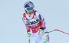 1st placed Lindsey Vonn of the USA reacts after her run of the ladies Downhill of the Cortina FIS Ski Alpine World Cup at the Olympia delle Tofane course in Cortina d Ampezzo, Italy on 2015/01/18.
