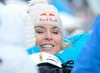 1st placed Lindsey Vonn of the USA reacts after the ladies Downhill of the Cortina FIS Ski Alpine World Cup at the Olympia delle Tofane course in Cortina d Ampezzo, Italy on 2015/01/18.
