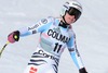 Viktoria Rebensburg of Germany reacts after her run of the ladies Downhill of the Cortina FIS Ski Alpine World Cup at the Olympia delle Tofane course in Cortina d Ampezzo, Italy on 2015/01/18.
