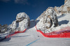 Overview to the Tofanaschuss during the ladies SuperG of the Cortina FIS Ski Alpine World Cup at the Olympia delle Tofane course in Cortina d Ampezzo, Italy on 2015/01/19.
