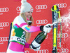 1st placed Lindsey Vonn of the USA Celebrate on Podium during the award ceremony for the ladies SuperG of the Cortina FIS Ski Alpine World Cup at the Olympia delle Tofane course in Cortina d Ampezzo, Italy on 2015/01/19.
