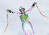 3rd placed Tina Weirather of Lichtenstein reacts after her run of the ladies SuperG of the Cortina FIS Ski Alpine World Cup at the Olympia delle Tofane course in Cortina d Ampezzo, Italy on 2015/01/19.
