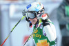 3rd placed Tina Weirather of Lichtenstein reacts after her run of the ladies SuperG of the Cortina FIS Ski Alpine World Cup at the Olympia delle Tofane course in Cortina d Ampezzo, Italy on 2015/01/19.
