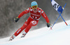 Christof Innerhofer of Italy skiing in the men super-g race of Audi FIS Alpine skiing World cup in Kitzbuehel, Austria. Men super-g race of Audi FIS Alpine skiing World cup season 2014-2015, was held on Friday, 23rd of January 2015 on Hahnenkamm course in Kitzbuehel, Austria
