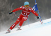 Christof Innerhofer of Italy skiing in the men super-g race of Audi FIS Alpine skiing World cup in Kitzbuehel, Austria. Men super-g race of Audi FIS Alpine skiing World cup season 2014-2015, was held on Friday, 23rd of January 2015 on Hahnenkamm course in Kitzbuehel, Austria
