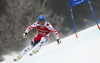 Second placed Matthias Mayer of Austria skiing in the men super-g race of Audi FIS Alpine skiing World cup in Kitzbuehel, Austria. Men super-g race of Audi FIS Alpine skiing World cup season 2014-2015, was held on Friday, 23rd of January 2015 on Hahnenkamm course in Kitzbuehel, Austria
